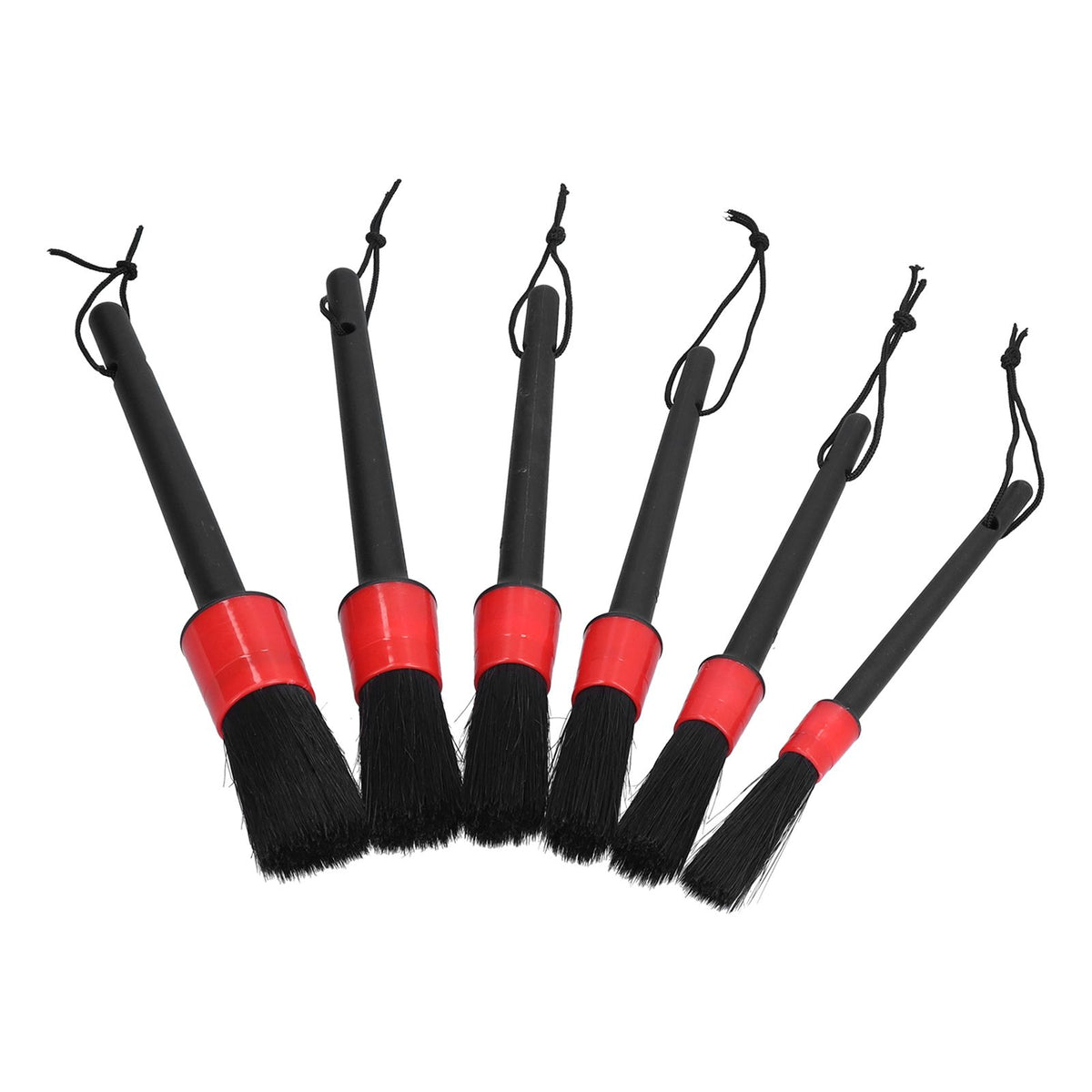 6Pcs Car Detailing Brushes Cleaning Brush Set for Wheels Tire Interior Exterior Air Vents Cleaning Tools Kit