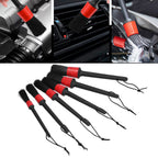 6Pcs Car Detailing Brushes Cleaning Brush Set for Wheels Tire Interior Exterior Air Vents Cleaning Tools Kit