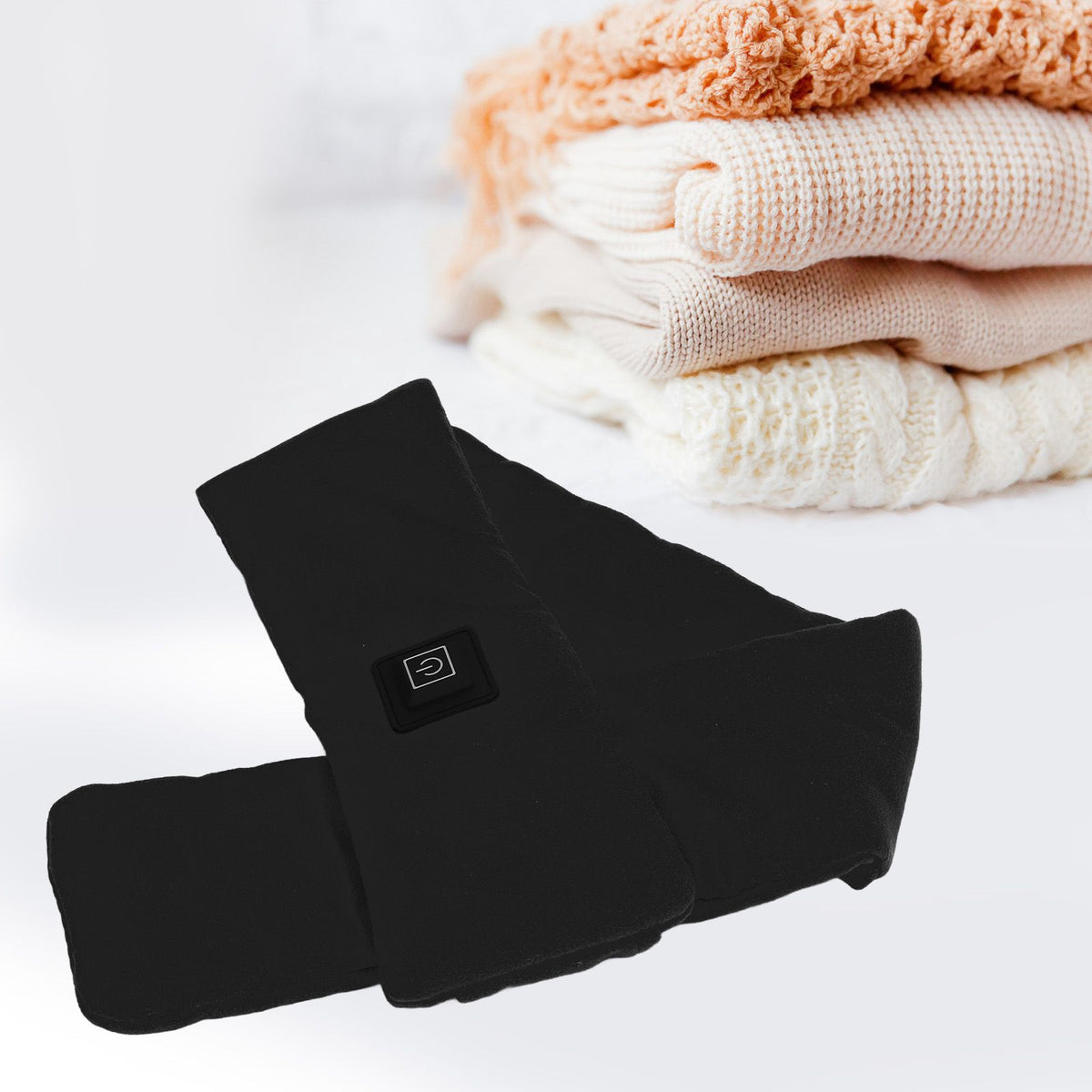 Heating Scarf Washable Skin Friendly Electric Heated Scarf with 3 Adjustable Gears for Adults Children ElderlyBlack