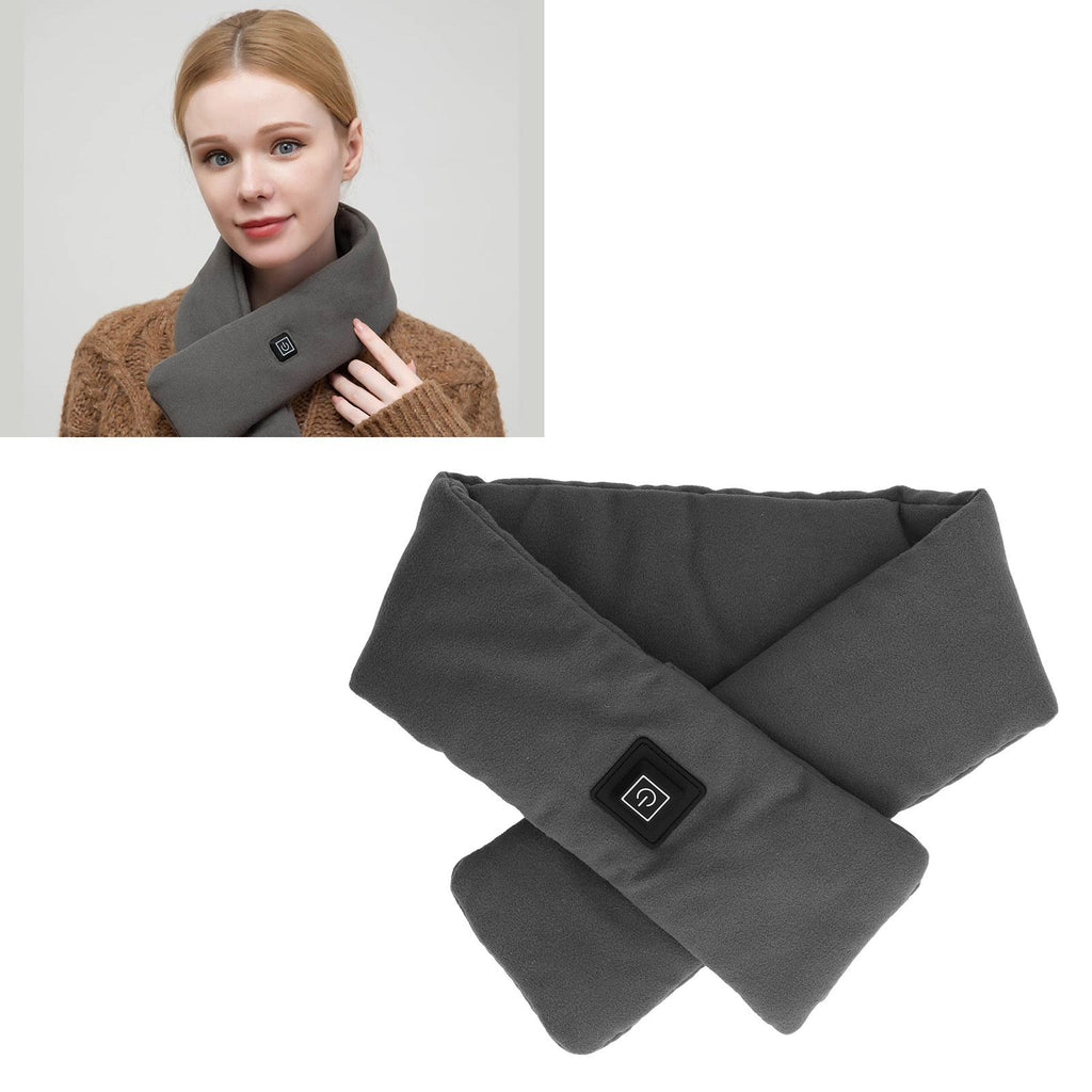 Heating Scarf Washable Skin Friendly Electric Heated Scarf with 3 Adjustable Gears for Adults Children ElderlyGrey