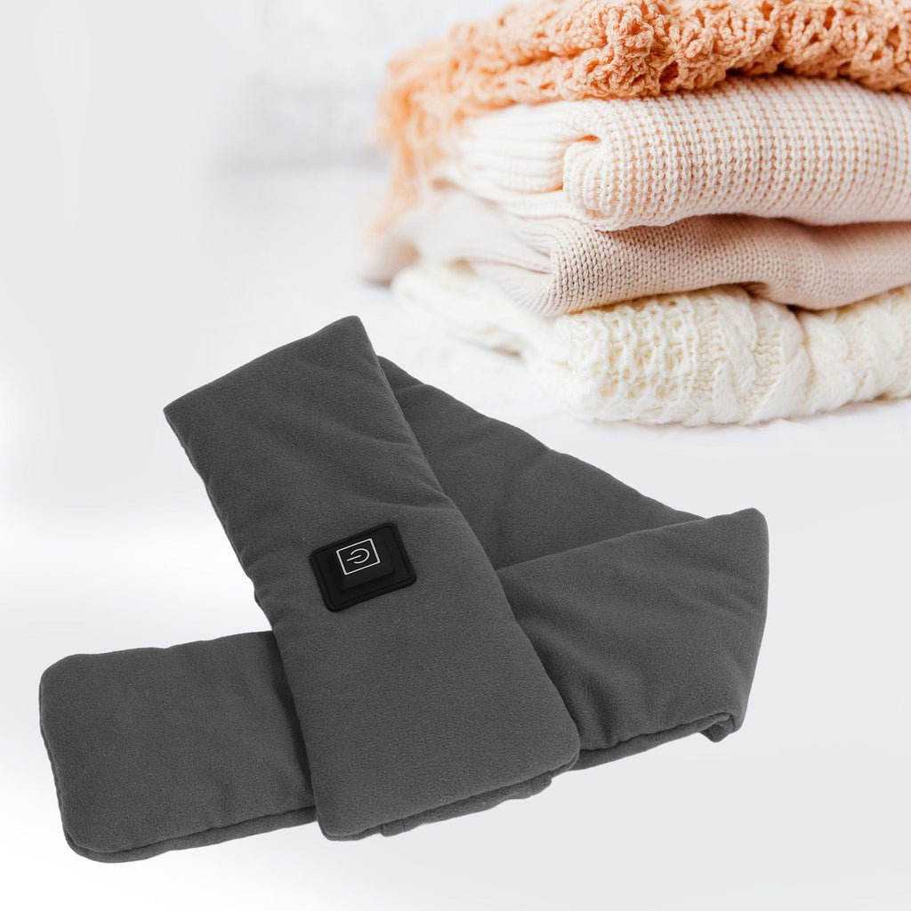 Heating Scarf Washable Skin Friendly Electric Heated Scarf with 3 Adjustable Gears for Adults Children ElderlyGrey