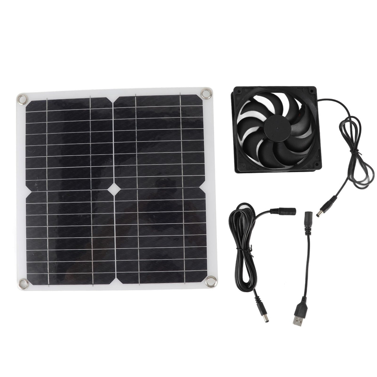 Solar Panel Fan Lightweight Portable Solar Powered Fan Kit for Cars RVs Travel Home 12W