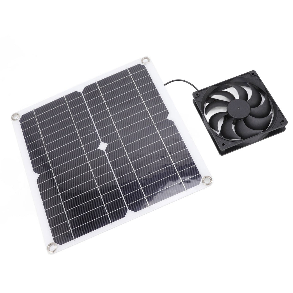 Solar Panel Fan Lightweight Portable Solar Powered Fan Kit for Cars RVs Travel Home 12W