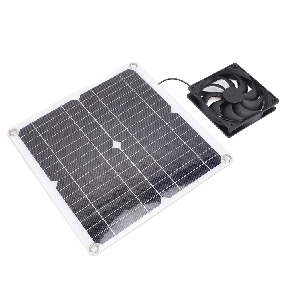Solar Panel Fan Lightweight Portable Solar Powered Fan Kit for Cars RVs Travel Home 12W