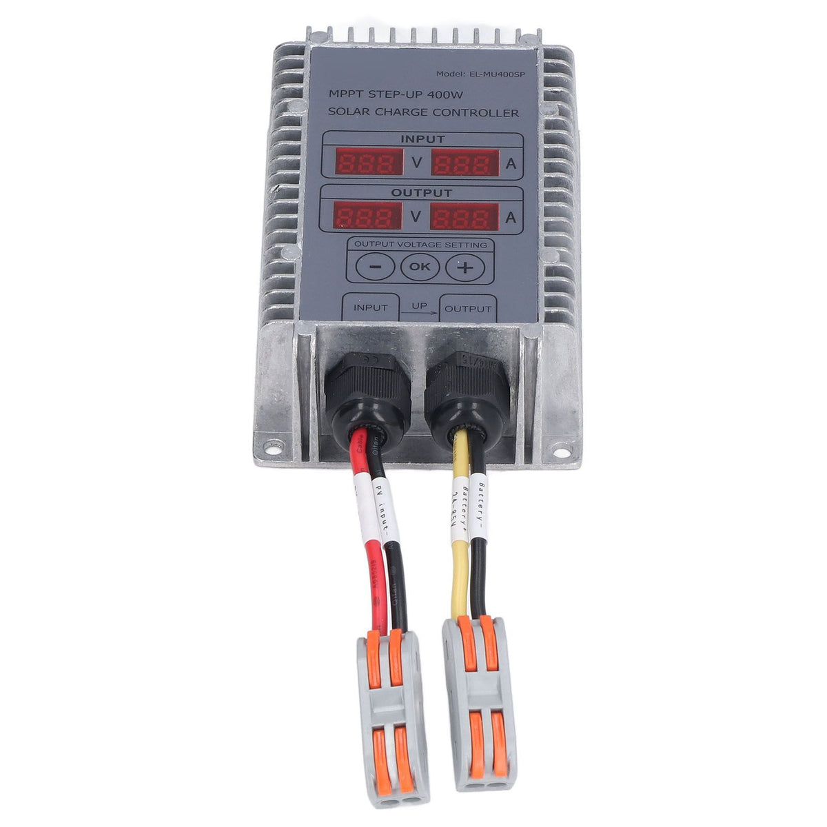 Solar Battery Charge Controller Boost MPPT Voltage Adjustable Waterproof with Display 24‑85V 400W
