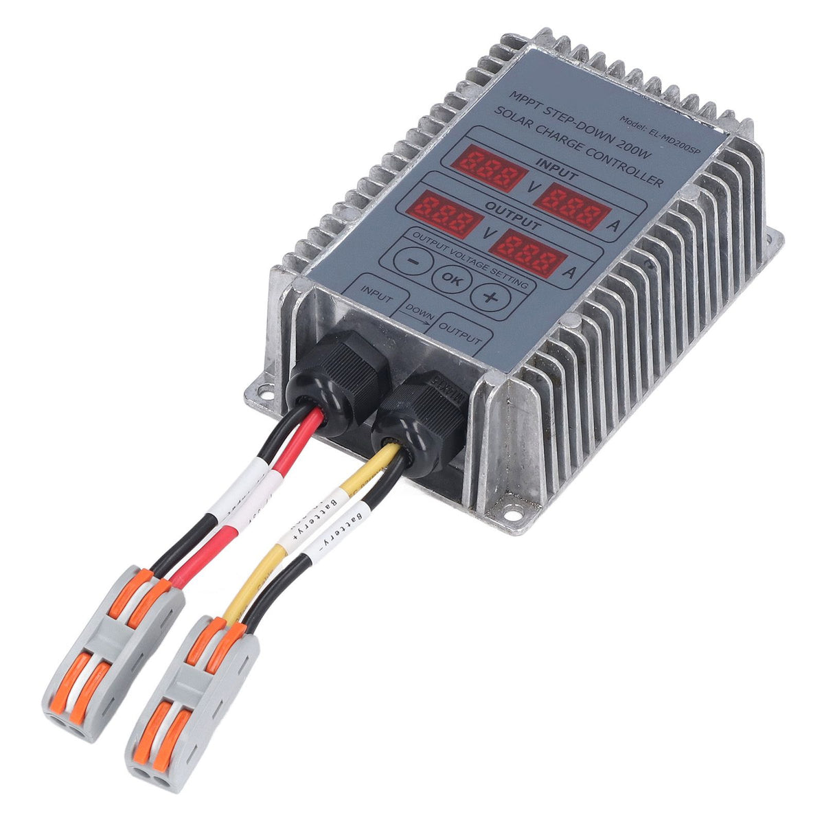 Solar Charge Controller MPPT Buck Charging 10‑30V Adjustable Control for Battery 200W
