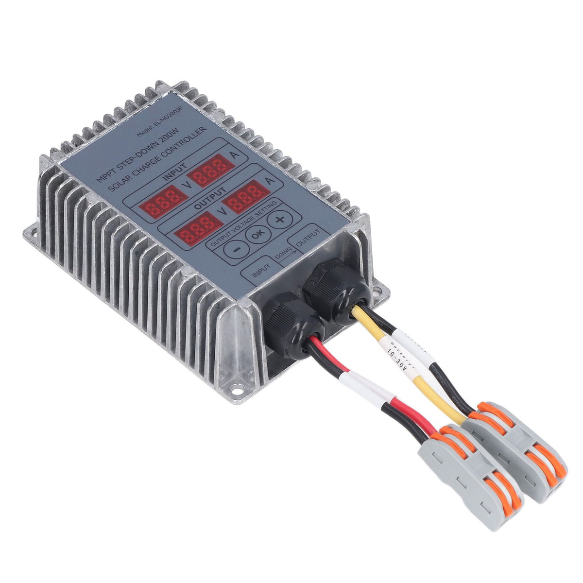 Solar Charge Controller MPPT Buck Charging 10‑30V Adjustable Control for Battery 200W