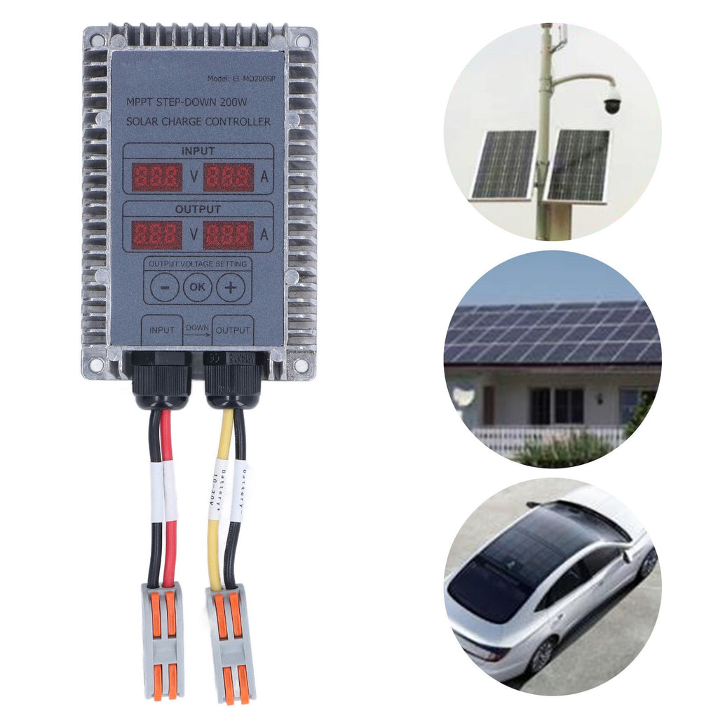 Solar Charge Controller MPPT Buck Charging 10‑30V Adjustable Control for Battery 200W