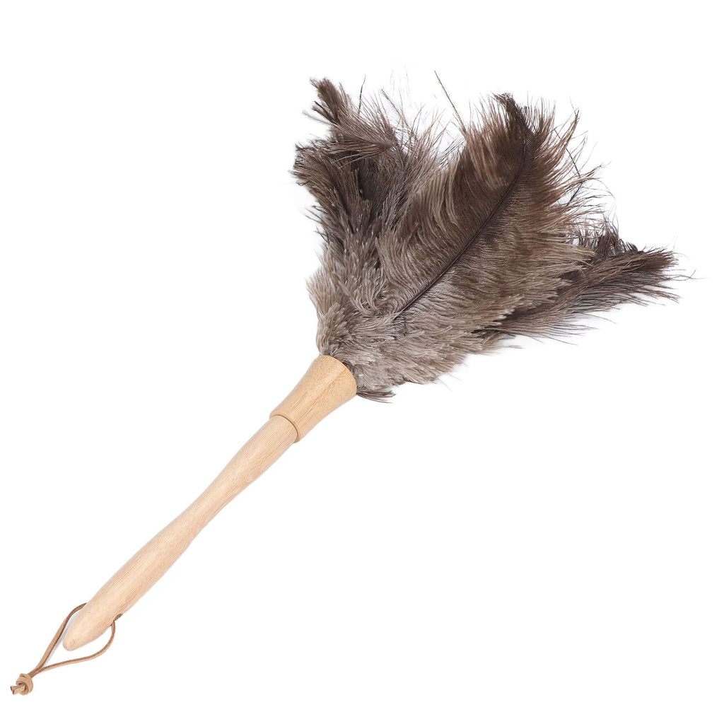 Feather Duster Light Weight Soft Long Handle Reusable Black Ostrich Feather Duster for Home Office Car