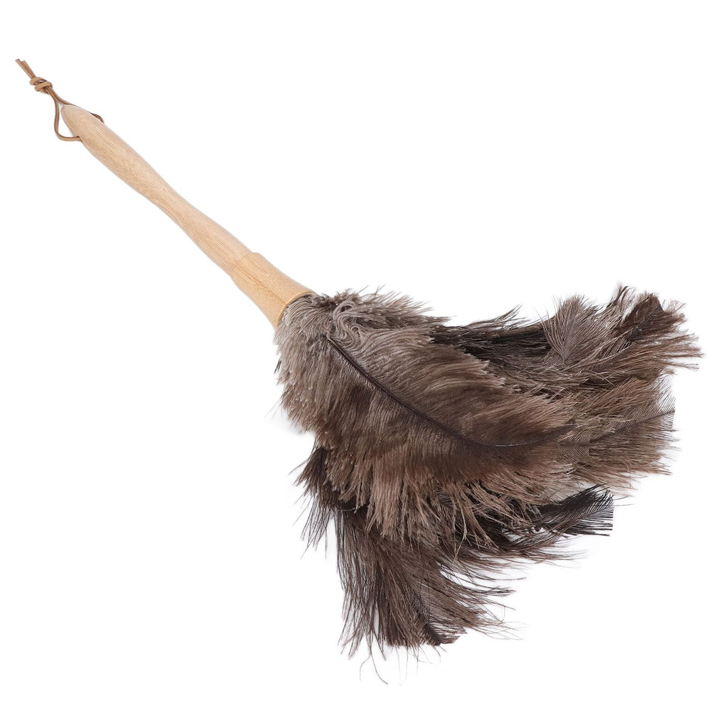 Feather Duster Light Weight Soft Long Handle Reusable Black Ostrich Feather Duster for Home Office Car