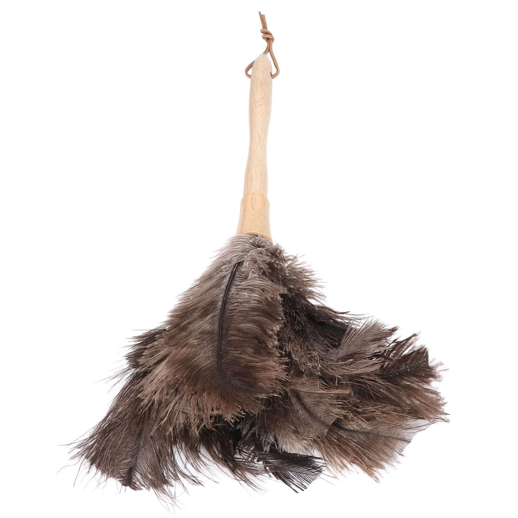 Feather Duster Light Weight Soft Long Handle Reusable Black Ostrich Feather Duster for Home Office Car