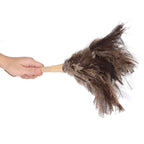 Feather Duster Light Weight Soft Long Handle Reusable Black Ostrich Feather Duster for Home Office Car