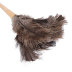 Feather Duster Light Weight Soft Long Handle Reusable Black Ostrich Feather Duster for Home Office Car