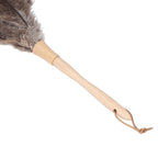 Feather Duster Light Weight Soft Long Handle Reusable Black Ostrich Feather Duster for Home Office Car