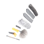 9pcs Microfiber Duster Kit Extendable Feather Duster House Cleaning Tool for Ceiling Fan Car