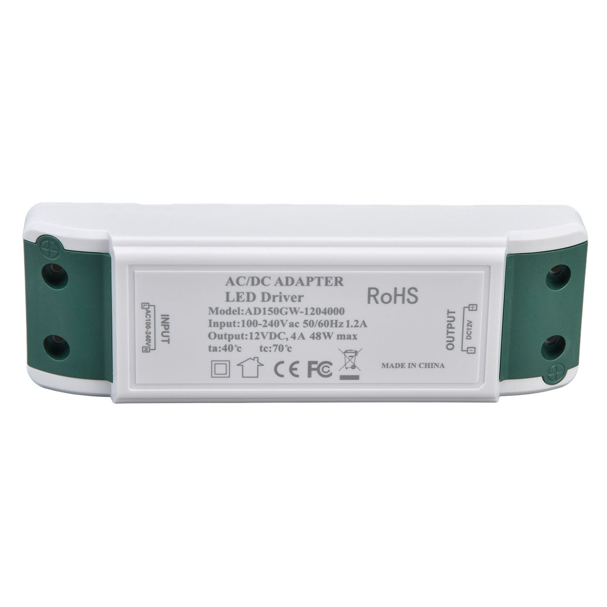 LED Power Driver 12V DC 48W 4A Constant Current Voltage Adapter 12V LED Power Transformer AC100‑240V