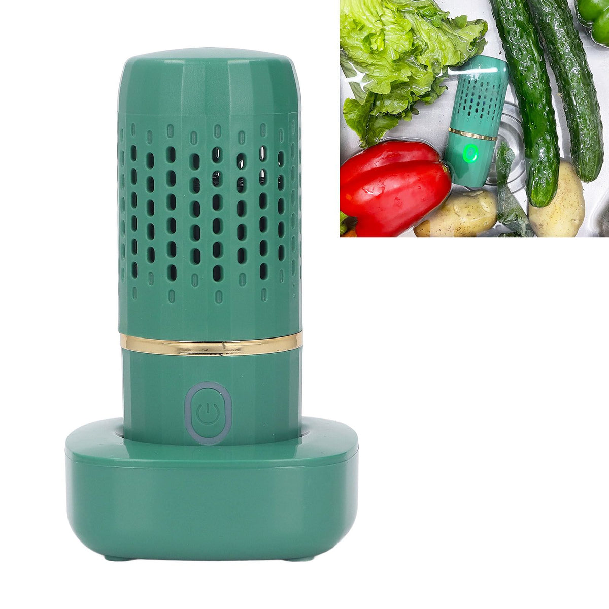 Fruit Cleaning Machine USB Charging IPX7 Waterproof Portable Automatic Vegetable Washing Machine for Home Travel