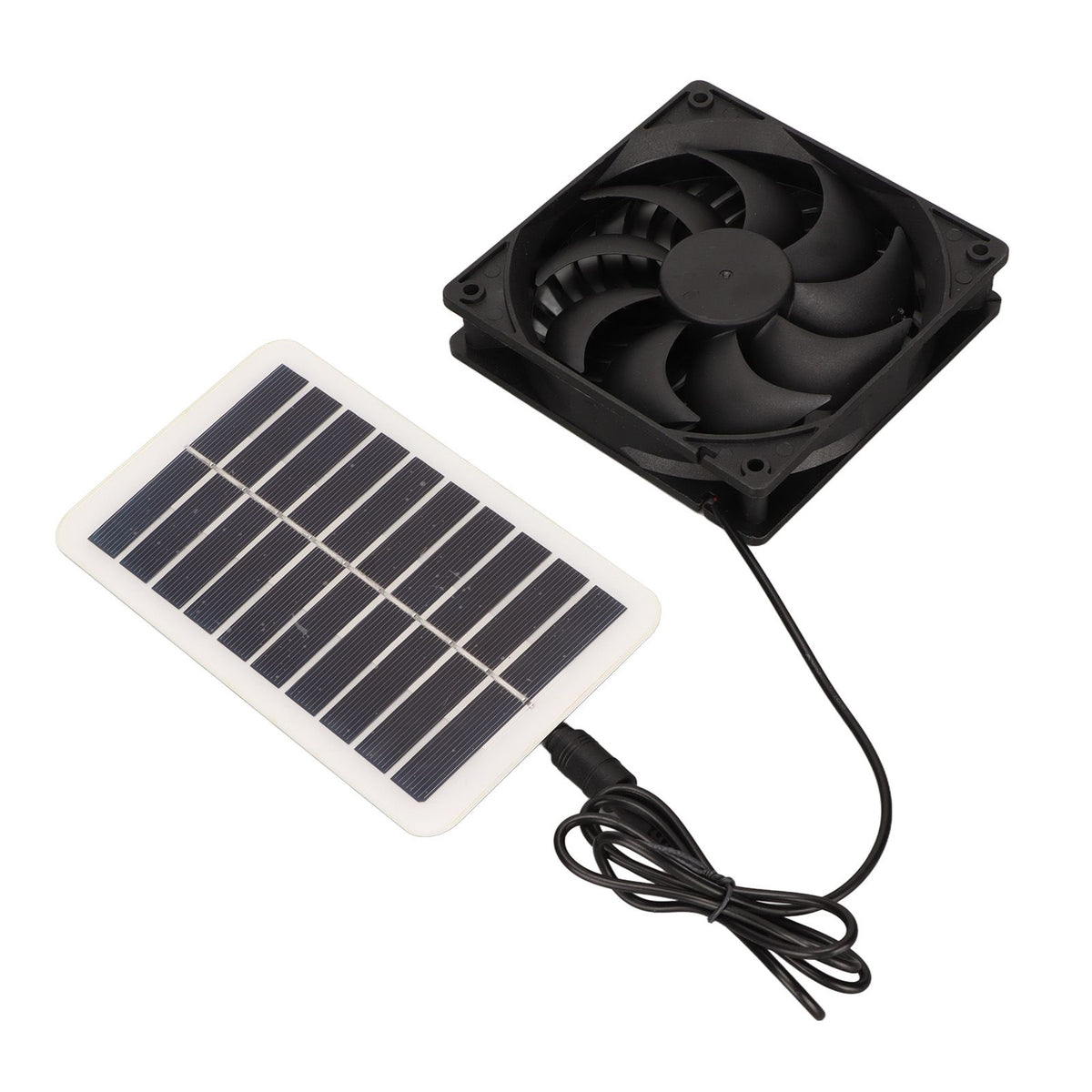Solar Power Panel Exhaust Fan 15W Energy Saving Odor Removal Portable Solar Powered Air Extractor for Pet Houses RVs