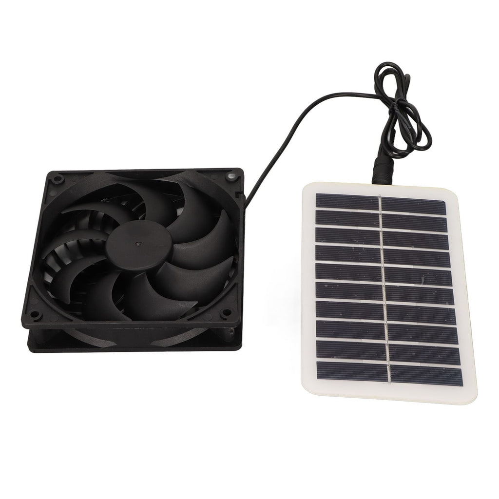 Solar Power Panel Exhaust Fan 15W Energy Saving Odor Removal Portable Solar Powered Air Extractor for Pet Houses RVs