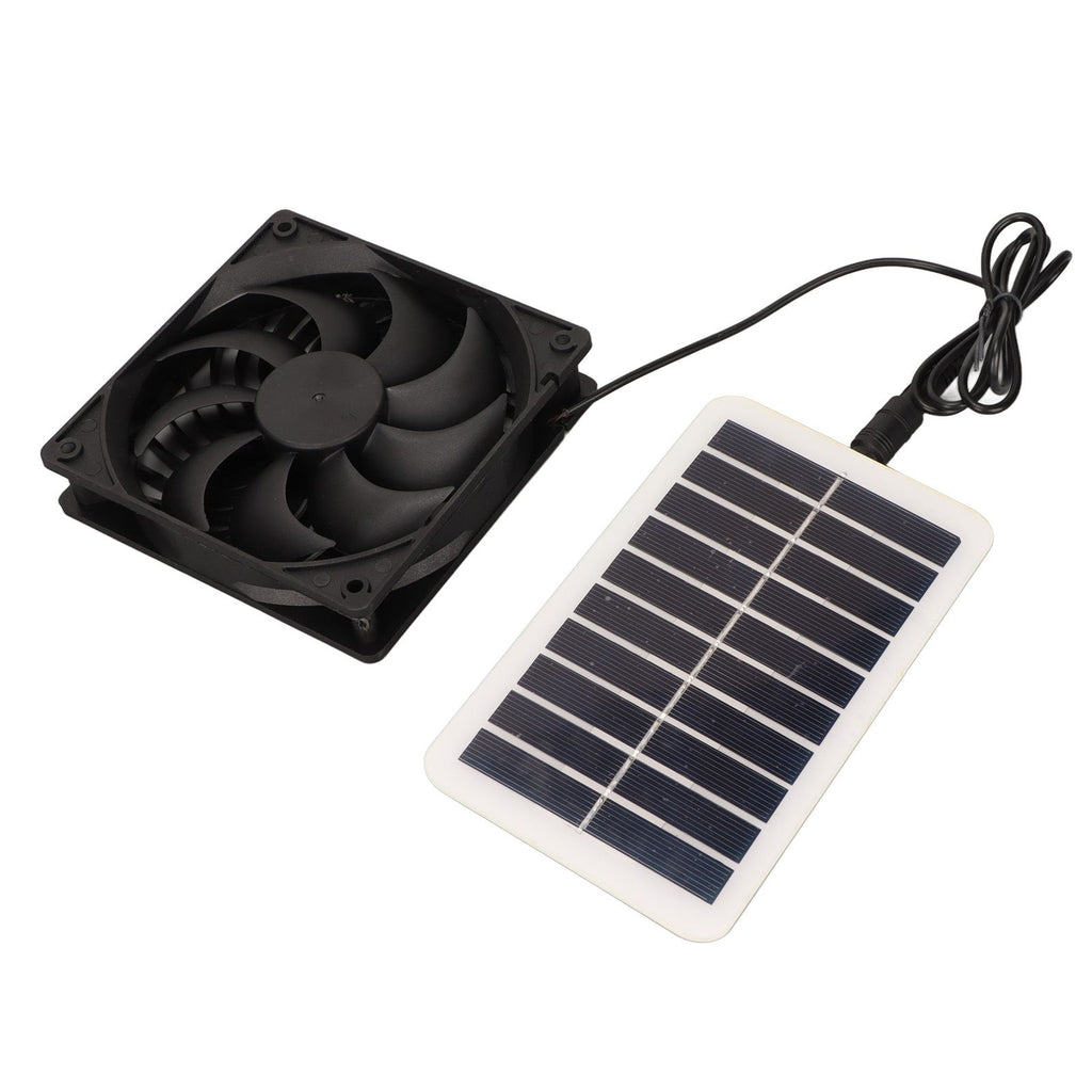 Solar Power Panel Exhaust Fan 15W Energy Saving Odor Removal Portable Solar Powered Air Extractor for Pet Houses RVs