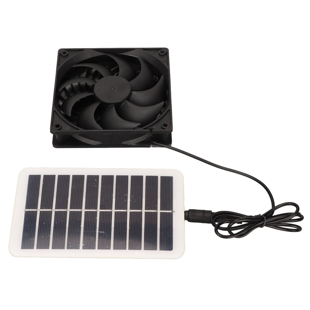 Solar Power Panel Exhaust Fan 15W Energy Saving Odor Removal Portable Solar Powered Air Extractor for Pet Houses RVs