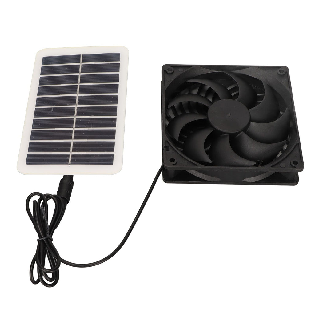 Solar Power Panel Exhaust Fan 15W Energy Saving Odor Removal Portable Solar Powered Air Extractor for Pet Houses RVs