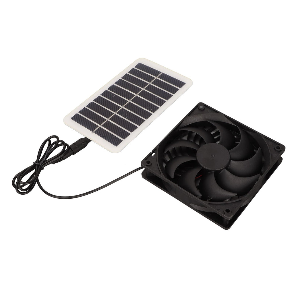 Solar Power Panel Exhaust Fan 15W Energy Saving Odor Removal Portable Solar Powered Air Extractor for Pet Houses RVs