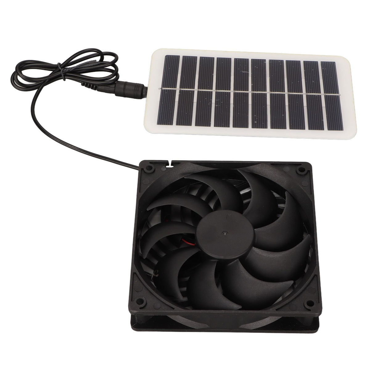 Solar Power Panel Exhaust Fan 15W Energy Saving Odor Removal Portable Solar Powered Air Extractor for Pet Houses RVs