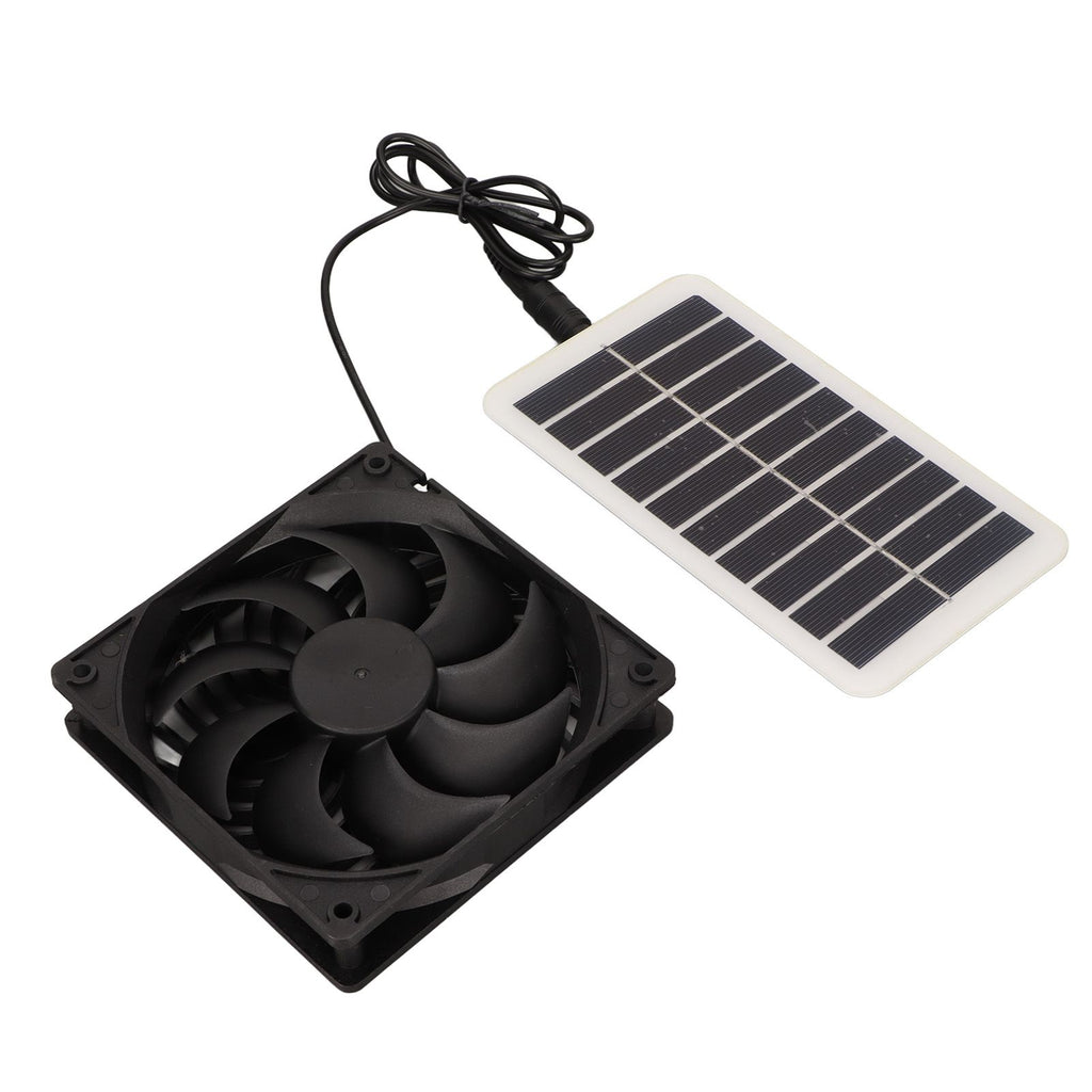Solar Power Panel Exhaust Fan 15W Energy Saving Odor Removal Portable Solar Powered Air Extractor for Pet Houses RVs