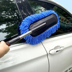 Car Wash Brush Microfiber Soft Scratch Free Multipurpose Cleaning Mop Duster for Car Maintenance Blue, Retractable