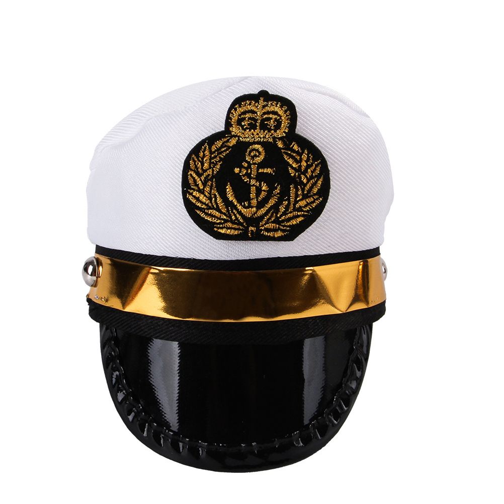 Halloween Captain Sailors Hat White Captain Hat Dog Cat Puppy Sailor for Halloween Party Cosplay Costume
