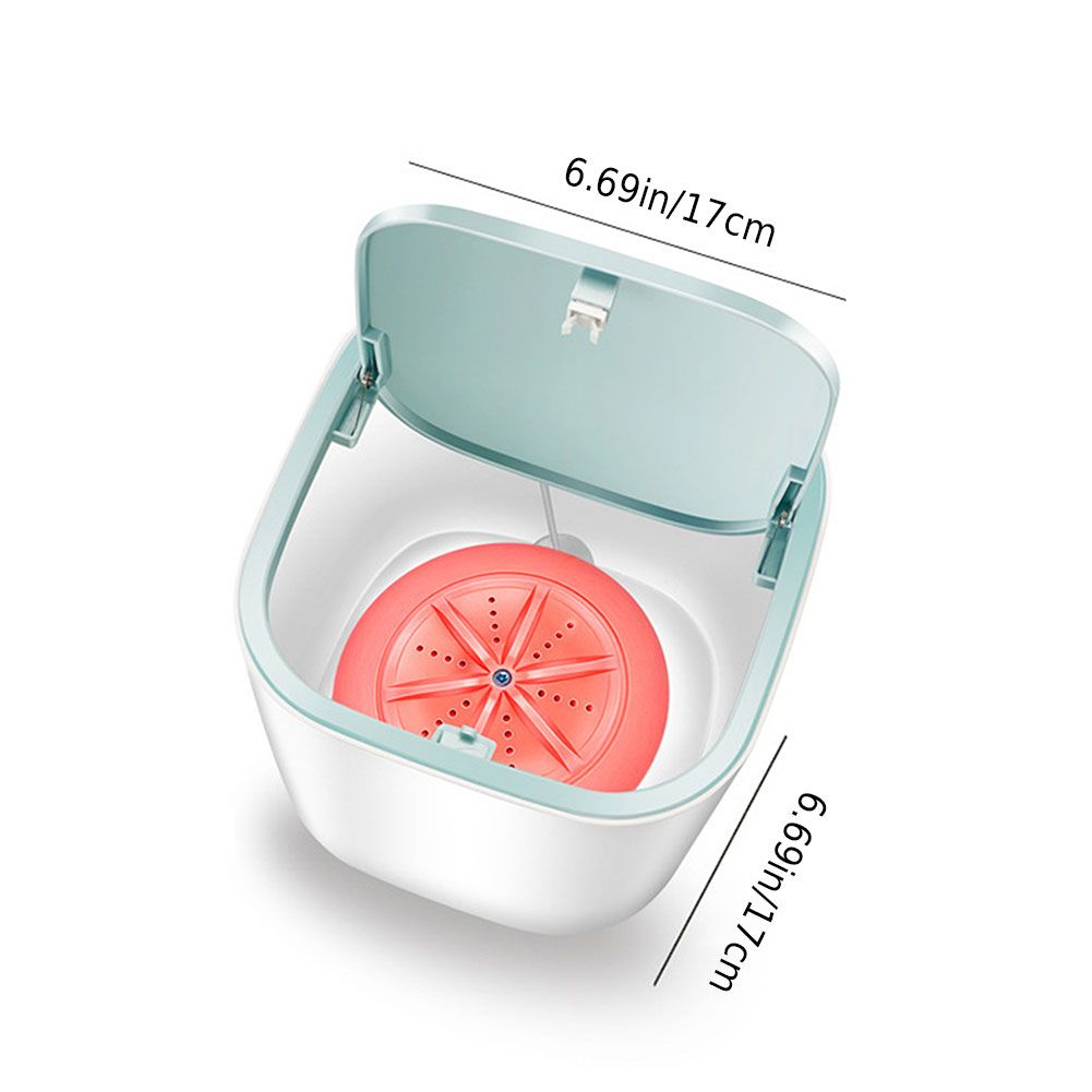 Ultrasonic Turbine Washing Machine Mini Turbo Portable Washing Machine for Underwear Baby Clothes USB Powered Travel RV Camping Laundry Washer