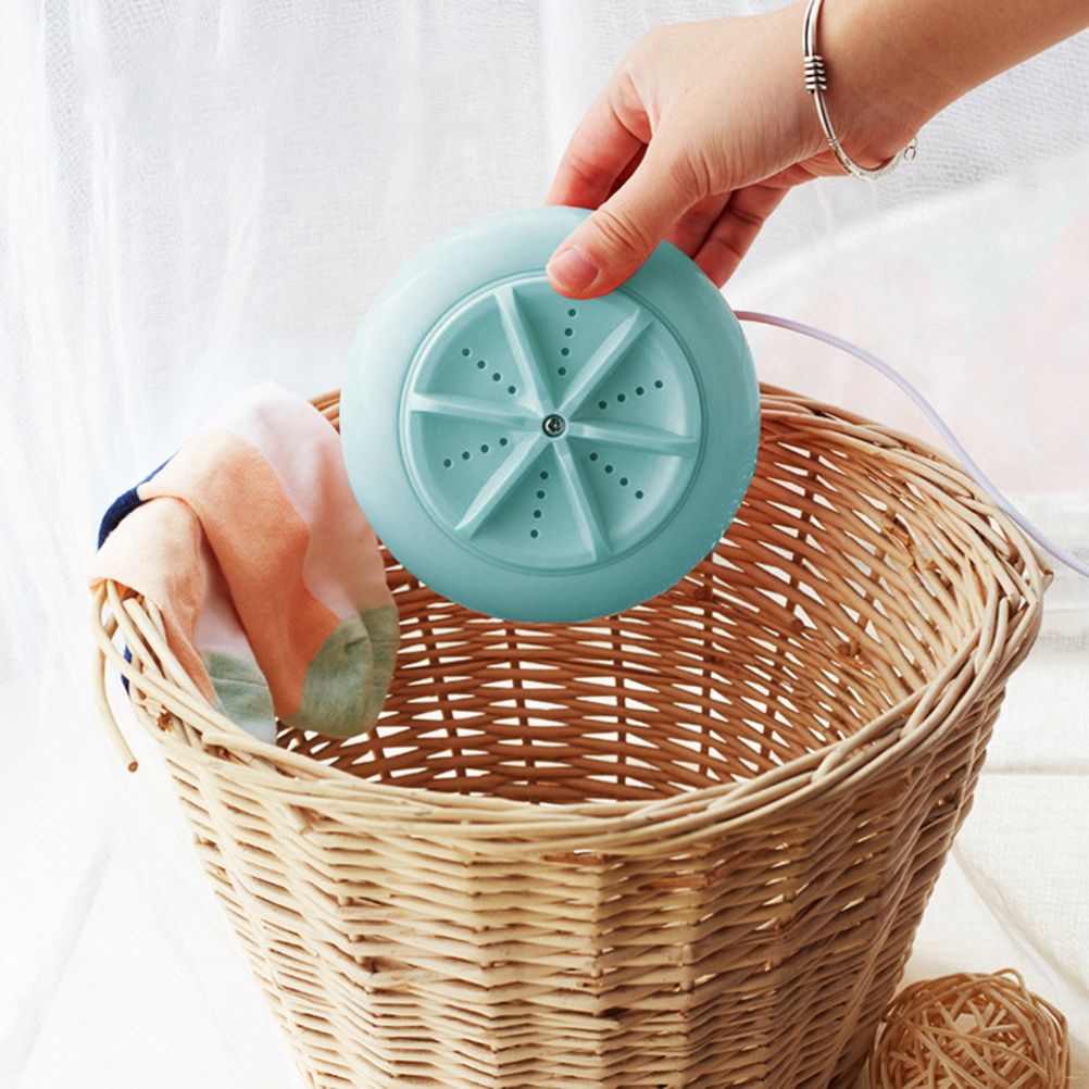 Ultrasonic Turbine Washing Machine Mini Turbo Portable Washing Machine for Underwear Baby Clothes USB Powered Travel RV Camping Laundry Washer