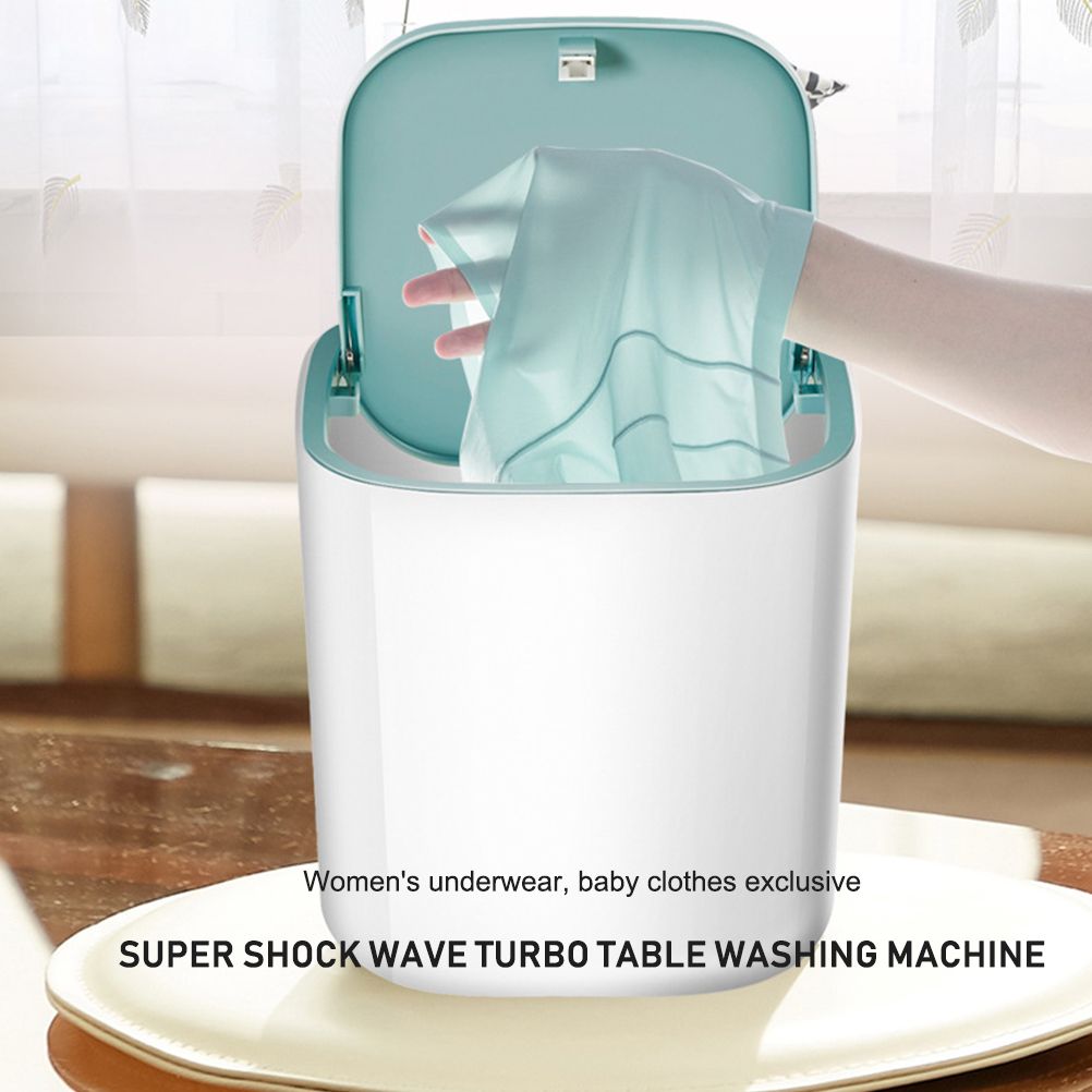Ultrasonic Turbine Washing Machine Mini Turbo Portable Washing Machine for Underwear Baby Clothes USB Powered Travel RV Camping Laundry Washer