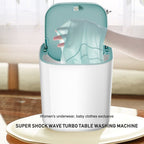 Ultrasonic Turbine Washing Machine Mini Turbo Portable Washing Machine for Underwear Baby Clothes USB Powered Travel RV Camping Laundry Washer