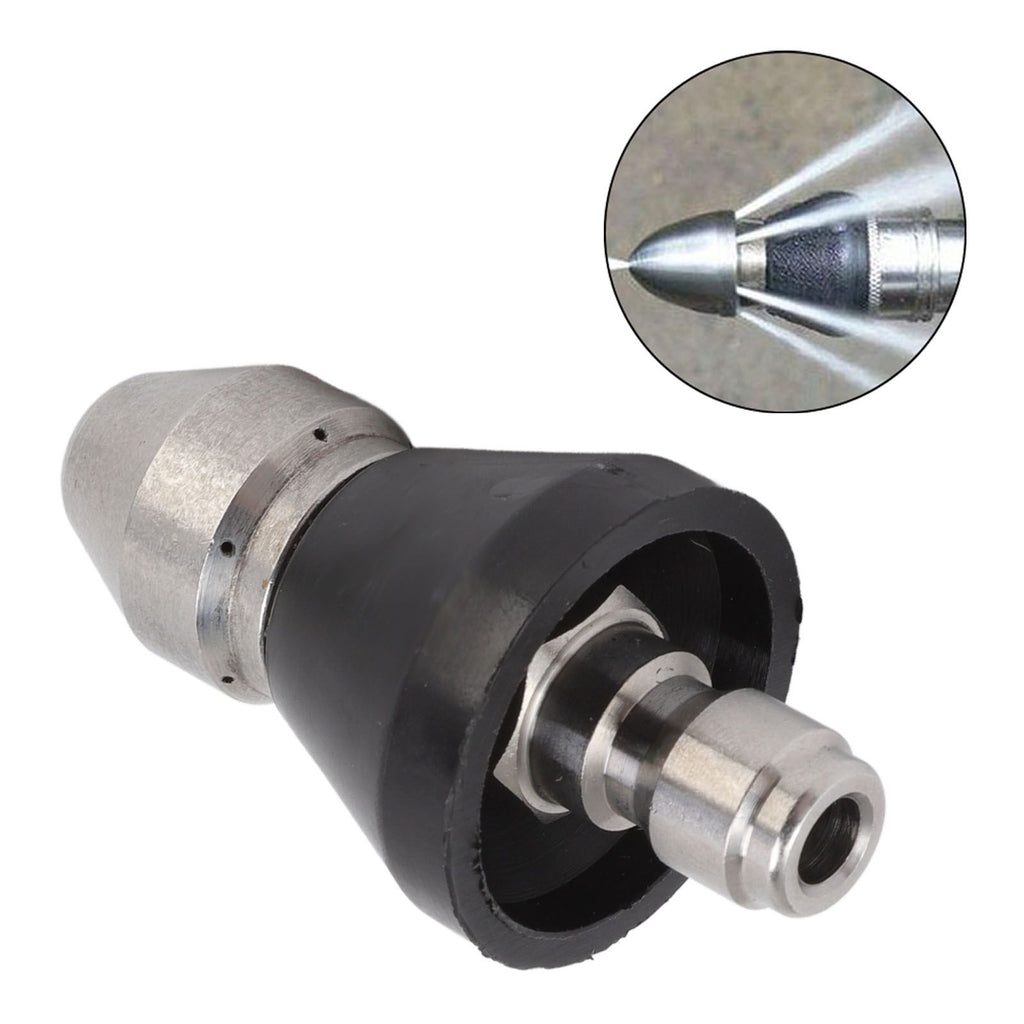 G1/4 Sewer Pipe Cleaning Nozzle Stainless Steel Pressure Sewer Jetter Nozzle for Pipe Unclogger Cleaning Accessories