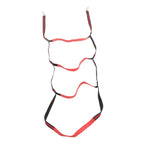 Boat Marine Rope Ladder Boarding Rope Ladder for Inflatable Boat Kayak Motorboat Canoeing Red 4 Stairs