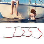 Boat Marine Rope Ladder Boarding Rope Ladder for Inflatable Boat Kayak Motorboat Canoeing Red 4 Stairs