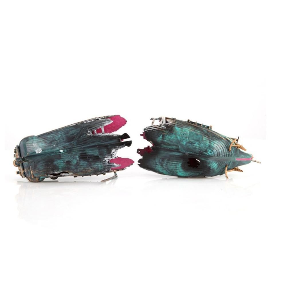 Aquarium Shipwreck Decorations Set Resin Ship Fish Tank Ornaments for Aquarium Environments Decor Accessories