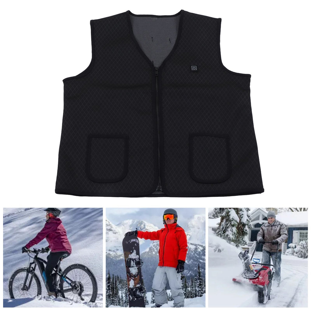 USB Electric Heated Vest Heating Vest Clothes with 3 Adjustable Levels for Men Women XL