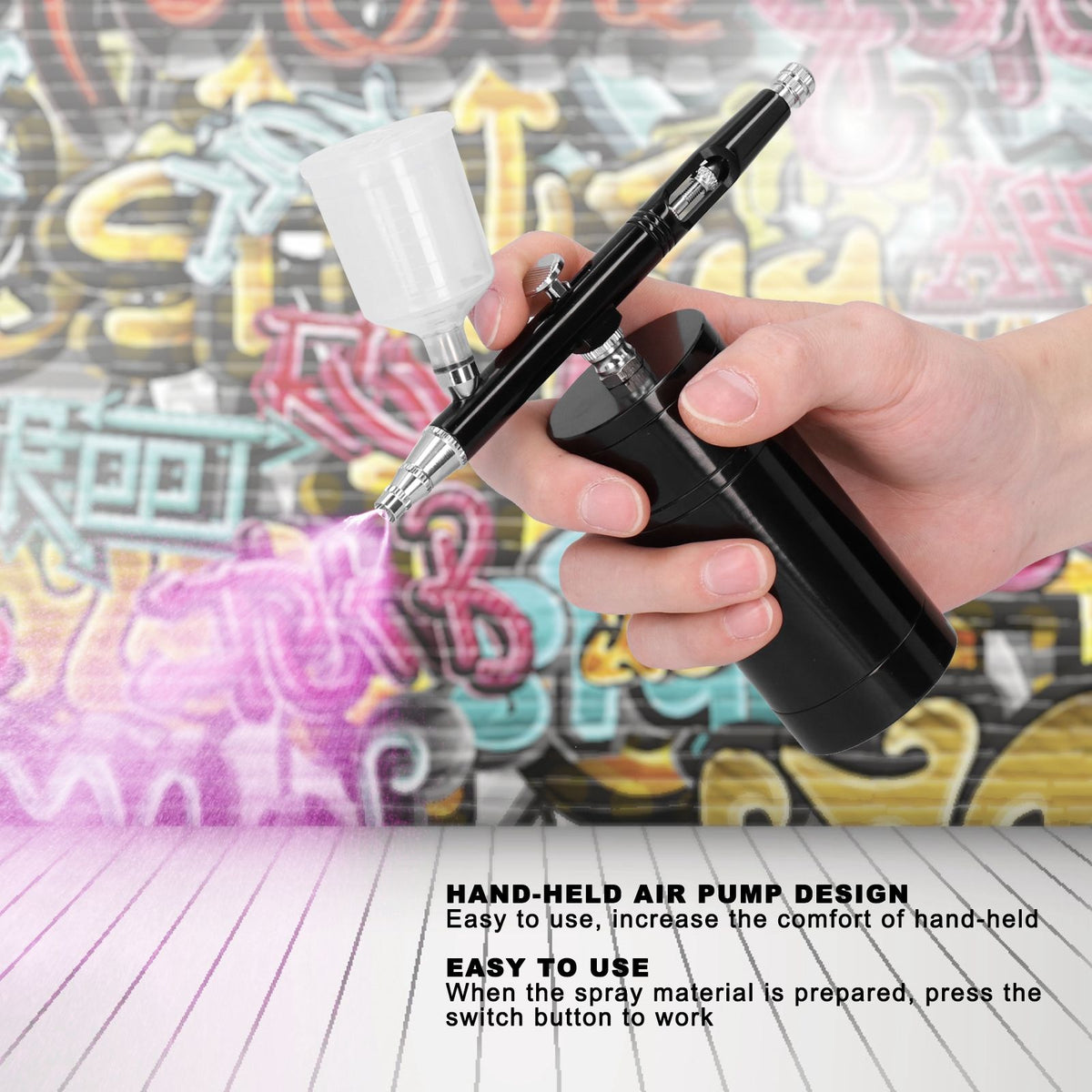 Airbrush Kit G11 Pump Single Action Rechargeable Handheld Integrated Spray Pen Mini Processing Set