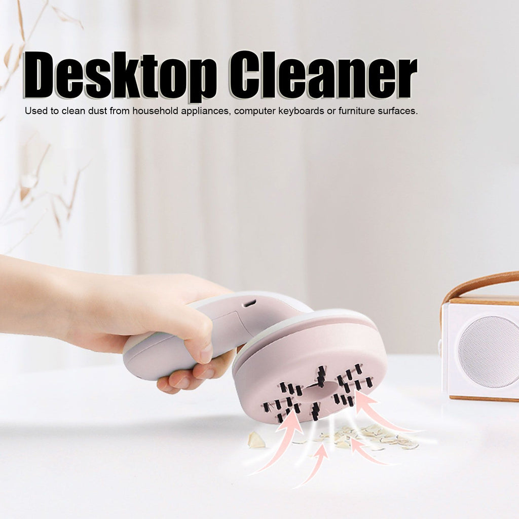 C500 Desktop Cleaner Rechargeable Handheld Mini Small Desktop Hair Dust CleanerPink