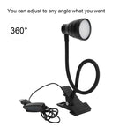 Adjustable Clip Lamp USB Learning Light Reading Eye Protection Lighting SuppliesBlack