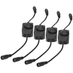 4Pcs 12V LED Brightness Dimmer Lamp Stepless Dimming Knob Controller Accessory Black