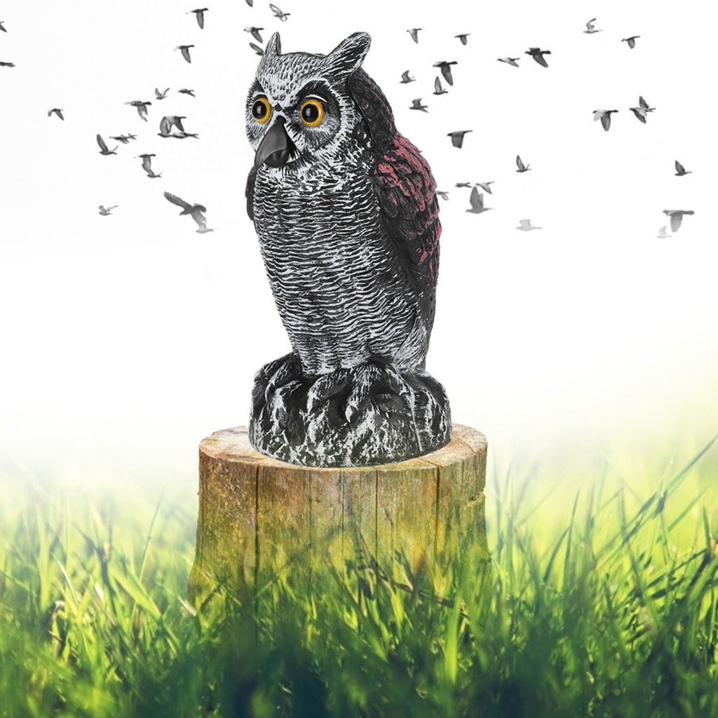Fake Simulation Owl Statue Decoration Outdoor Garden Plastic Repeller Hunting Decoy1020‑1