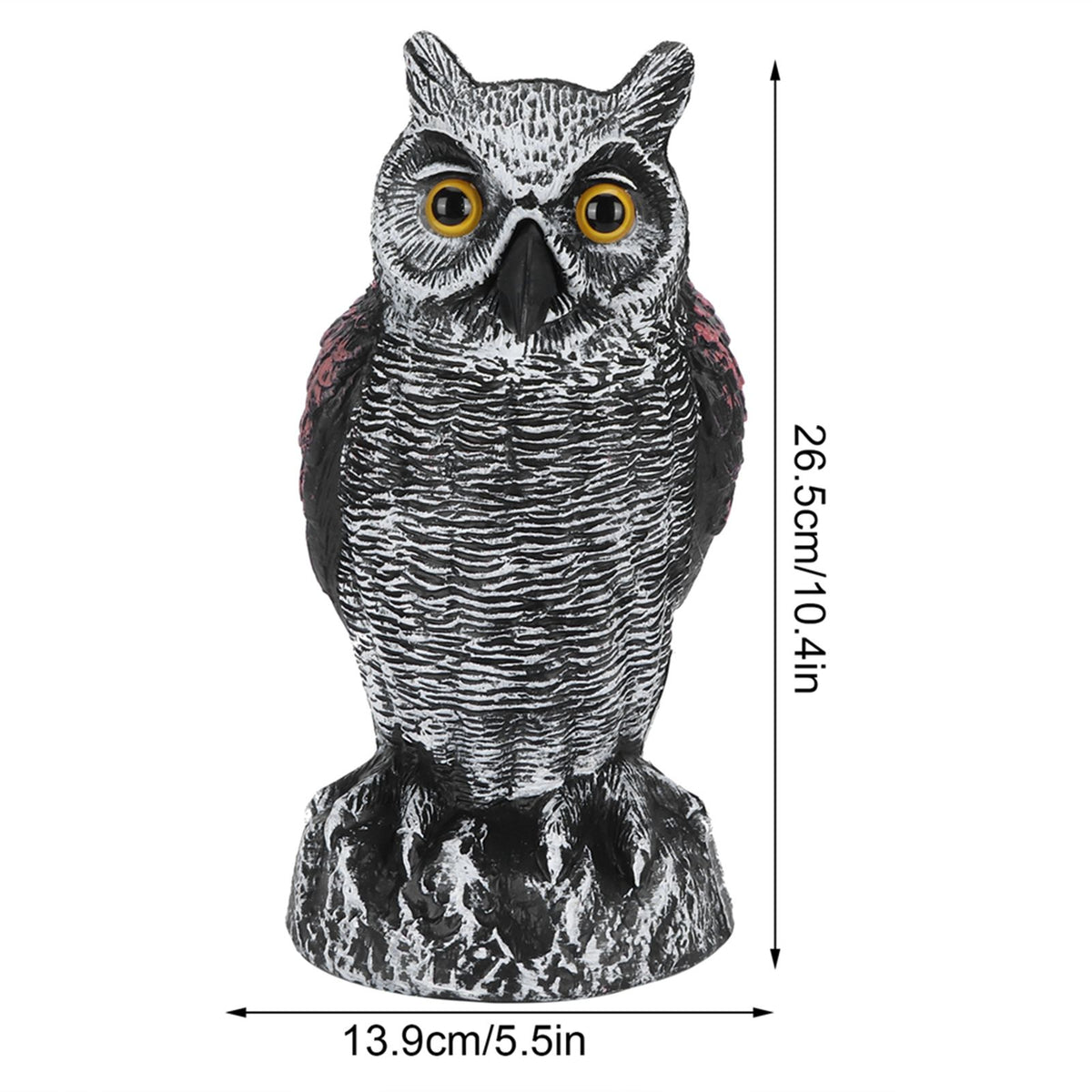 Fake Simulation Owl Statue Decoration Outdoor Garden Plastic Repeller Hunting Decoy1020‑1