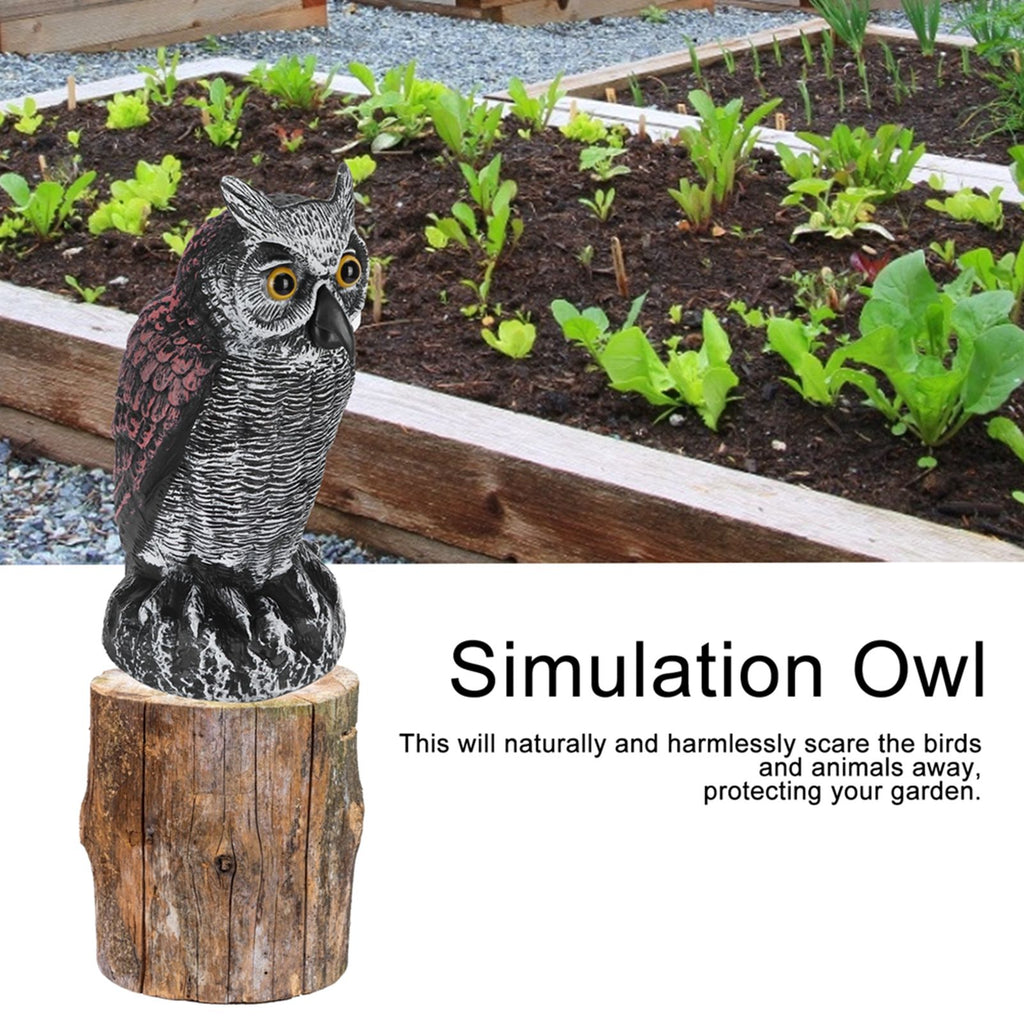 Fake Simulation Owl Statue Decoration Outdoor Garden Plastic Repeller Hunting Decoy1020‑1