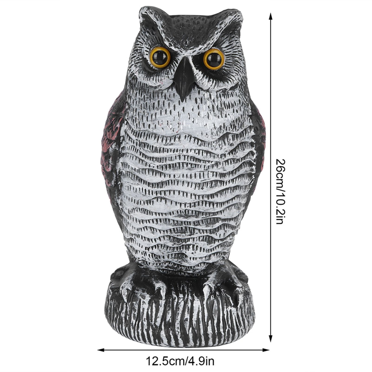 Fake Simulation Owl Statue Decoration Outdoor Garden Plastic Repeller Hunting Decoy1021‑1