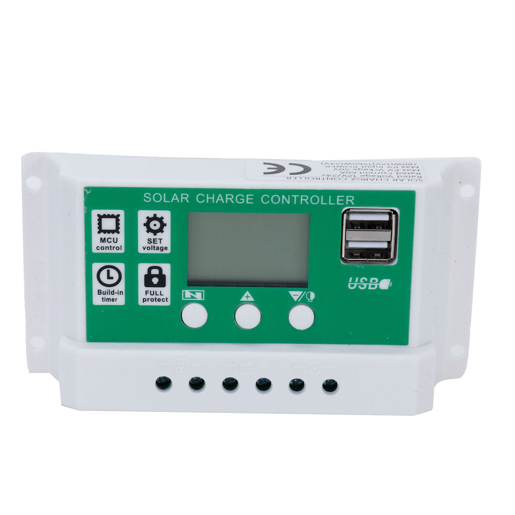60A 12V 24V PWM Solar Panel Battery Regulator Charge Controller Auto Focusing Tracking