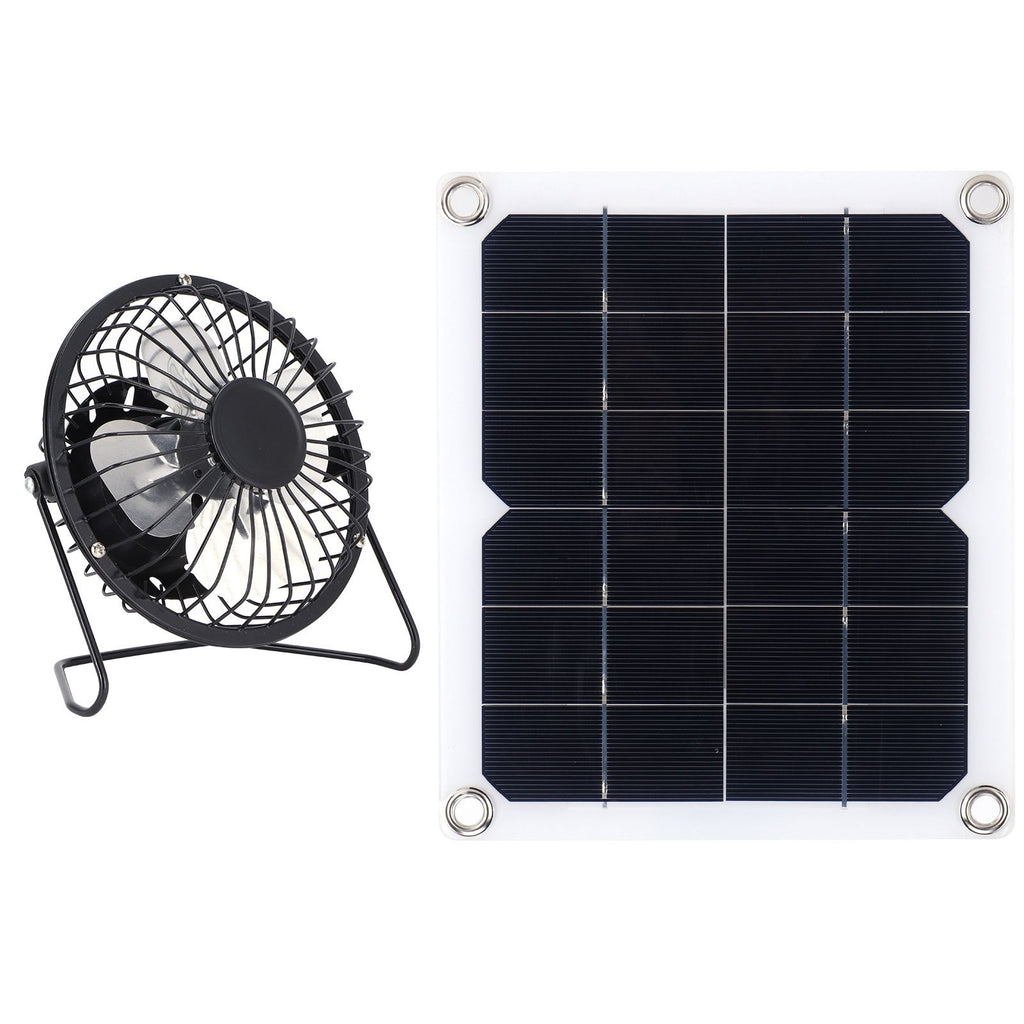 10W Solar Panel with Cooling Fan Photovoltaic Solar Panel for Home Pet Dog House